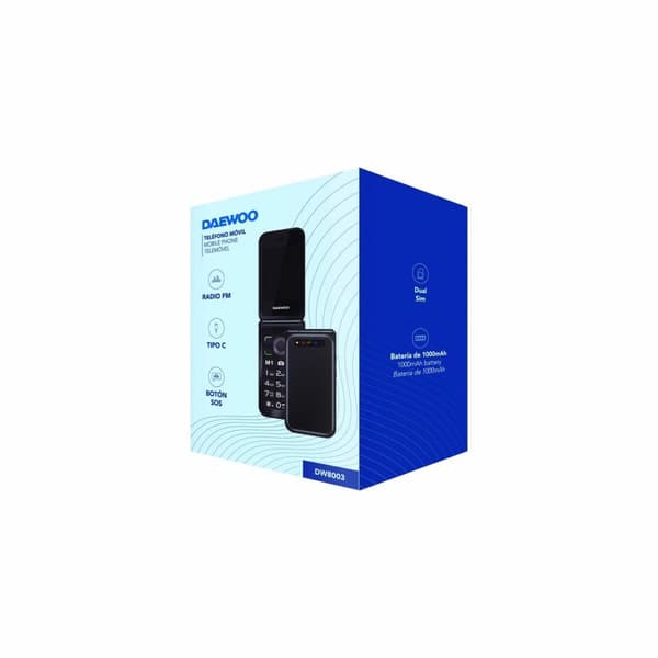 Mobil telefon for eldre voksne Daewoo 2,8" Svart