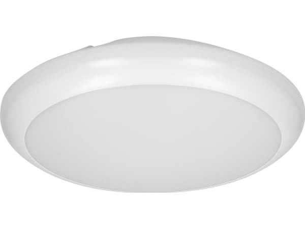 Orno LAPIS LED-taklampe 12W, belysningstaklampe med mikrobølgebevegelsessensor, 800lm, IP65, 4000K, IK10, opal polykarbonat, hvit