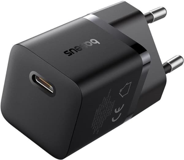 Baseus P10110909113-00 USB-C GaN5 mini 25W nettlader svart (P10110909113-00)