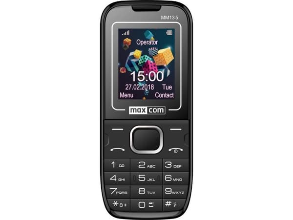 MaxCom Classic MM135 LIGHT, Bär, 4,5 cm (1.77"), 128 x 160 pixlar, 600 mAh, Svart