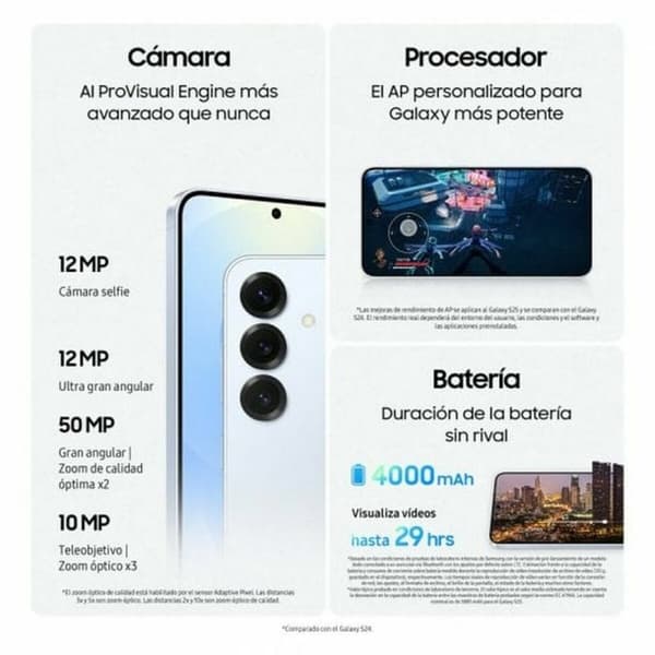 Smartphone Samsung SM-S931BZSGEUB 6,2" Qualcomm Snapdragon 8 Elite 12 GB RAM 256 GB Grå Silvrig