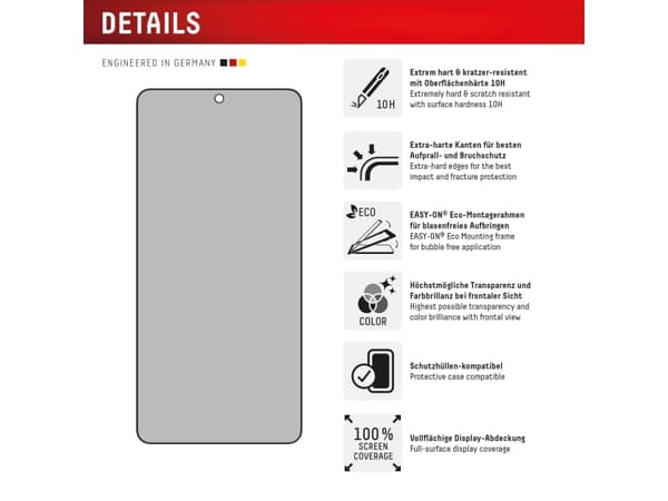 DISPLEX Privacy Panzerglas für Samsung Galaxy S25 Edge