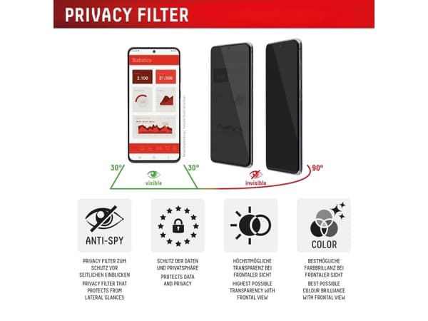 DISPLEX Privacy Panzerglas für Samsung Galaxy S25 Edge