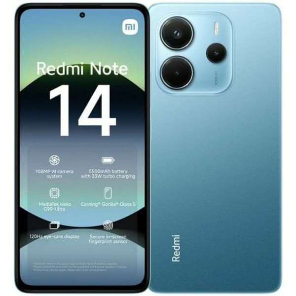 Smartphone Xiaomi Redmi Note 14 HELIO G99 ULTRA 6 GB RAM 128 GB Blå Svart 6,67" Blå