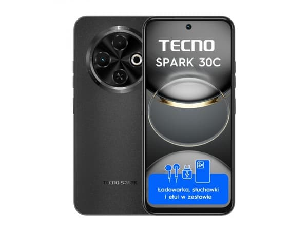Smarttelefon Tecno Spark 30C 6/128GB svart (4894947051753)