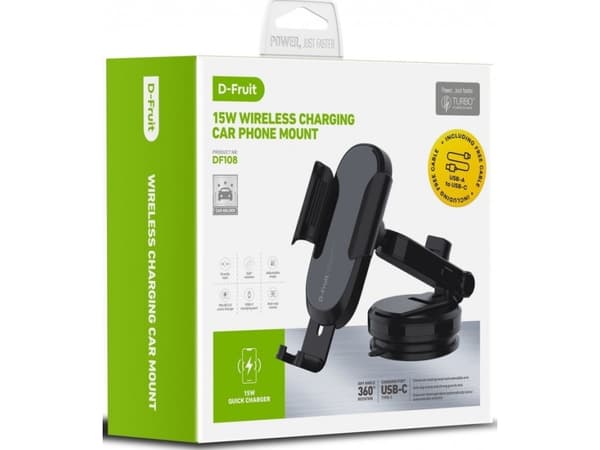 D-Fruit D-Fruit phone car mount + QI wireless charger (DF108)