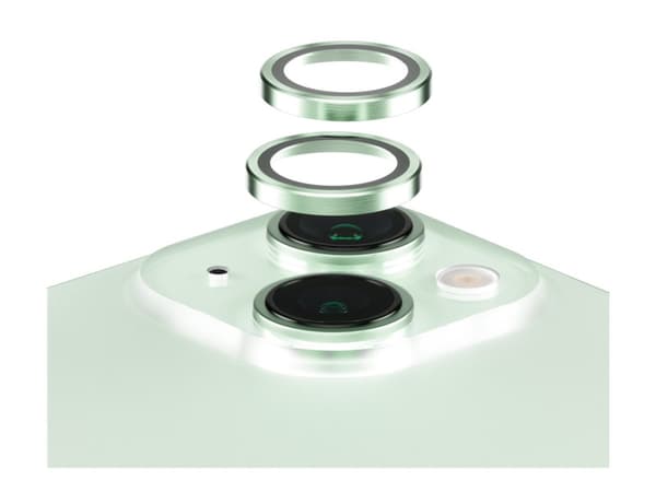 PanzerGlass Hoops - Linsskydd för mobiltelefon - grön - för Apple iPhone 15, 15 Plus
