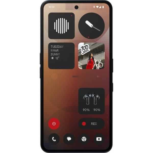 Nothing Phone (3a) mobiltelefon, 256/12 GB, svart