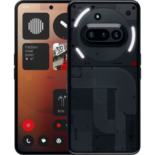 Nothing Phone (3a) mobiltelefon, 256/12 GB, svart Svart