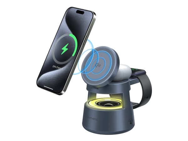 4smarts 541327, Innendørs, USB, Trådløs lading, Grå
