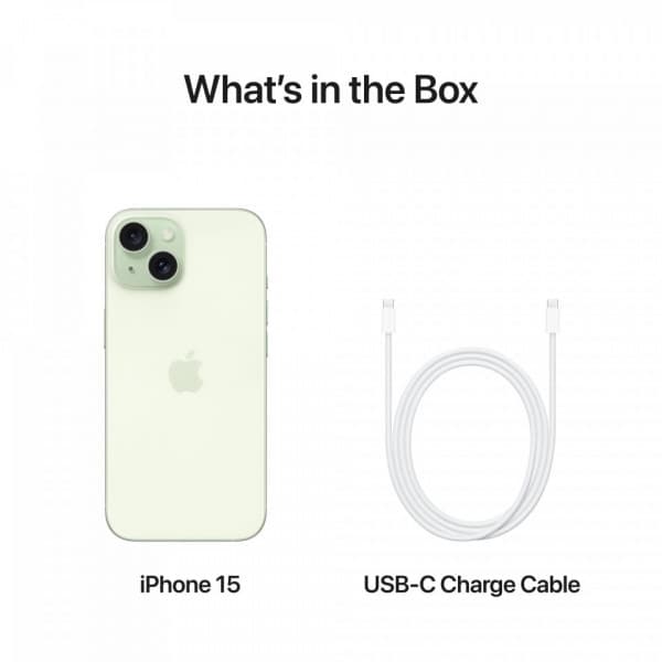 Apple iPhone 15 128 GB -telefon, grön (MTP53)
