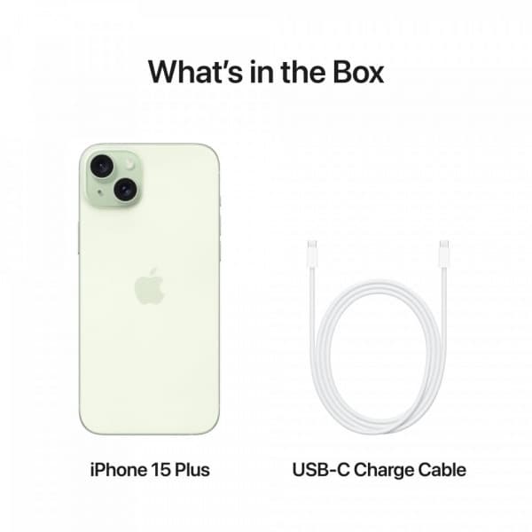 Apple iPhone 15 Plus 128 GB -telefon, grön (MU173)