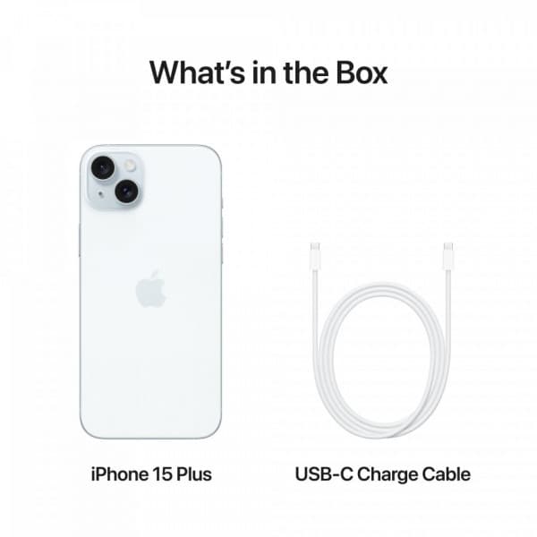 Apple iPhone 15 Plus 256 GB -telefon, blå (MU1F3)