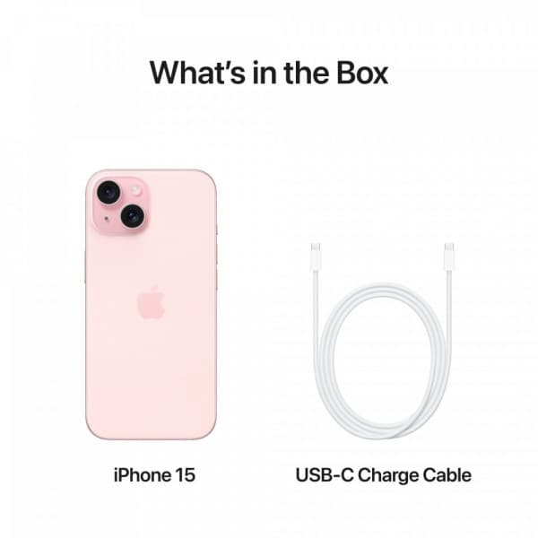 Apple iPhone 15 512 GB -telefon, rosa (MTPD3)