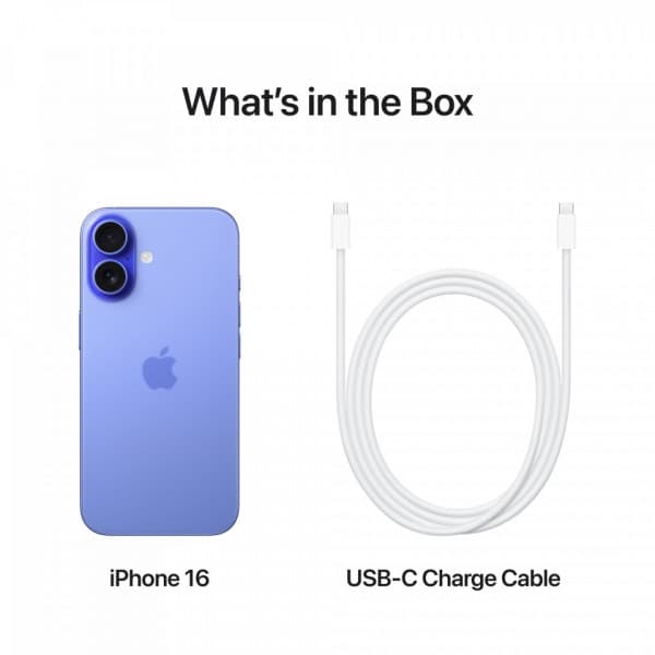 Apple iPhone 16 128 GB -telefon, ultramarin (MYEC3)