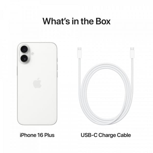 Apple iPhone 16 Plus 512 GB -telefon, vit
