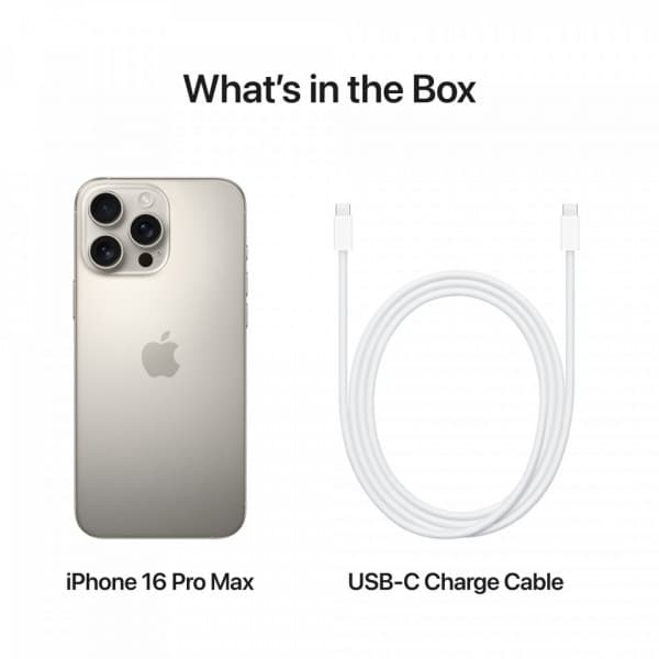 Apple iPhone 16 Pro Max 256 GB -telefon, naturlig titan (MYWY3)