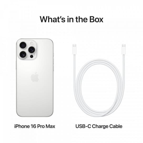 Apple iPhone 16 Pro Max 512 GB -telefon, vit titan (MYX13)
