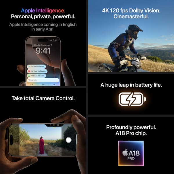 Apple iPhone 16 Pro Max 1 Tb -telefon, arotitan (MYX63)