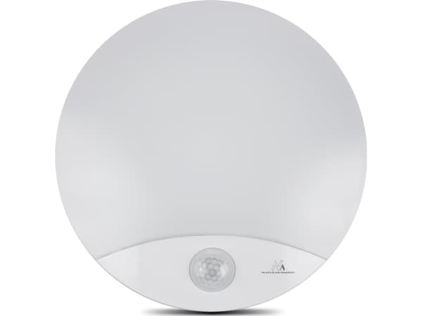 Taklys LED-lampe med bevegelsessensor Maclean, infrarød, farge hvit, 10W, IP44, naturlig farge hvit (4000K), 900lm, MCE357 W