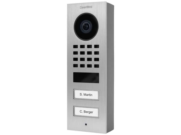DoorBird DoorBird D1102V IP Sisäovi. V2A jalo. 2 pinta-asennettua kutsupainiketta