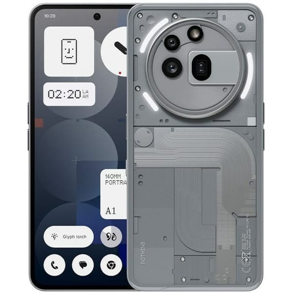 Älypuhelimet Nothing phone Phone (3a) 8 GB RAM 256 GB Harmaa