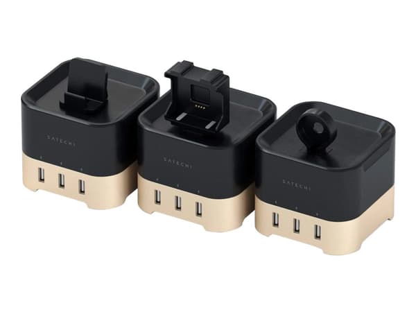 Satechi ST-AWCSG, Sisätila, USB, 5 V, Langaton lataaminen, Musta, Kulta