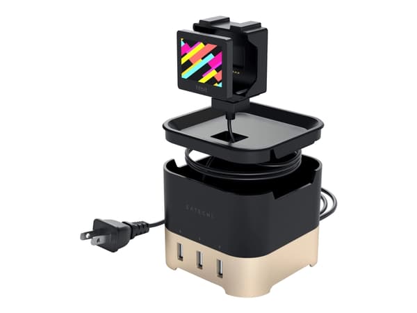 Satechi ST-AWCSG, Sisätila, USB, 5 V, Langaton lataaminen, Musta, Kulta musta, Kulta