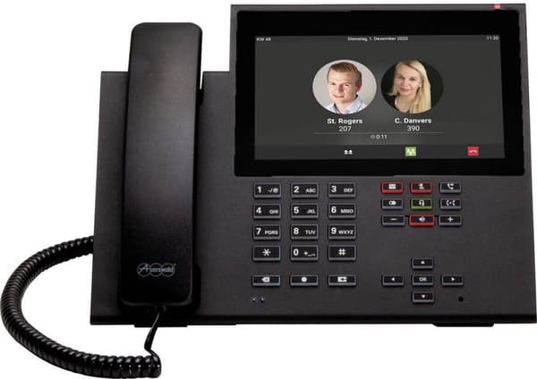 Auerswald COMfortel D-600 Fast VoIP telefon Håndfri, Headsetforbindelse, Optisk ringesignal, Touchskærm, WiFi farve