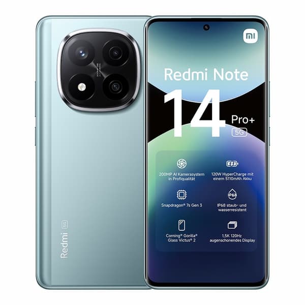 Xiaomi Redmi Note 14 Pro+ 5G 16,9 cm (6,67") Dubbelt SIM-kort USB Typ-C 8 GB 256 GB 5110 mAh Blå