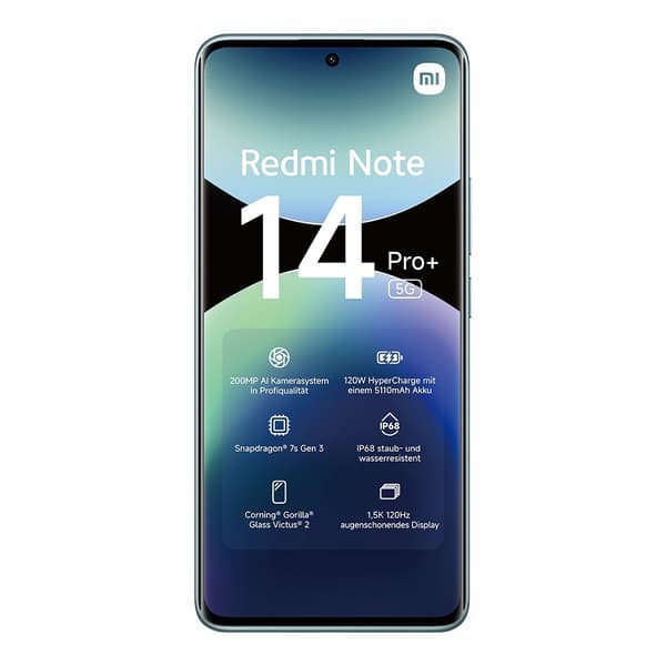 Xiaomi Redmi Note 14 Pro+ 5G 16,9 cm (6,67") Dubbelt SIM-kort USB Typ-C 8 GB 256 GB 5110 mAh Blå