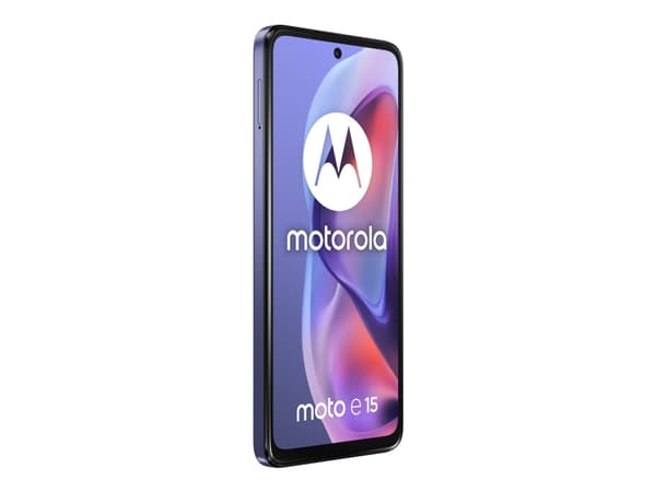 Motorola Moto E15 - 4G pekskärmsmobil - dual-SIM - RAM 2 GB / Internminne 64 GB - microSD slot - LCD-skärm - 6.67" - 1604 x 720 pixlar (90 Hz) - rear