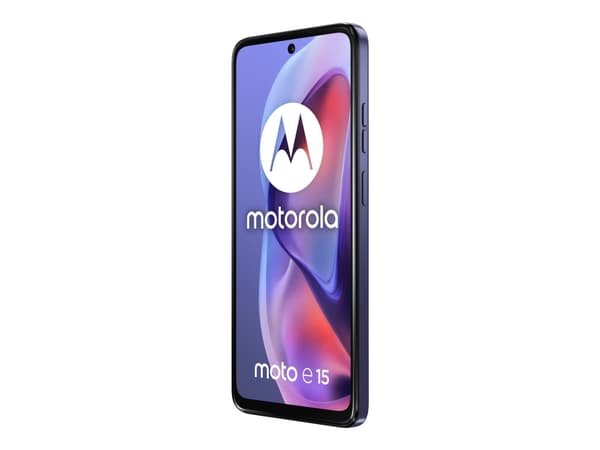 Motorola Moto E15 - 4G pekskärmsmobil - dual-SIM - RAM 2 GB / Internminne 64 GB - microSD slot - LCD-skärm - 6.67" - 1604 x 720 pixlar (90 Hz) - rear