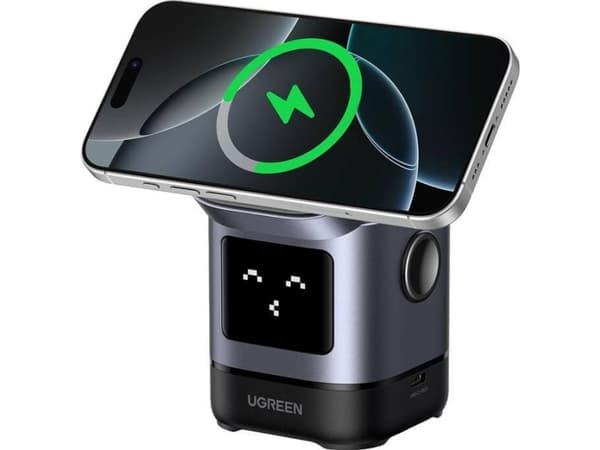 2-i-1 induktiv laddare för iPhone / Airpods Ugreen Uno W709, USB-C, 25W + USB-C till USB-C-kabel 1m