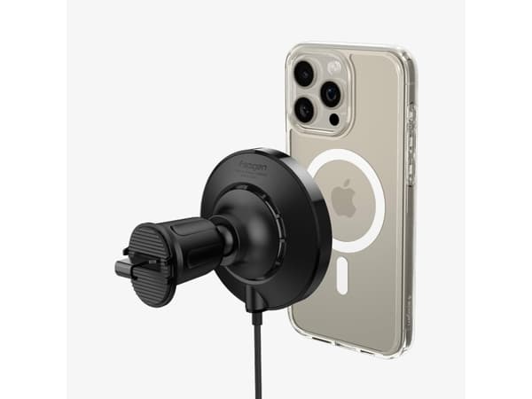 Spigen OneTap Pro 3 Cryomax MagSafe Car Wireless Charger (Airvent Hook), black
