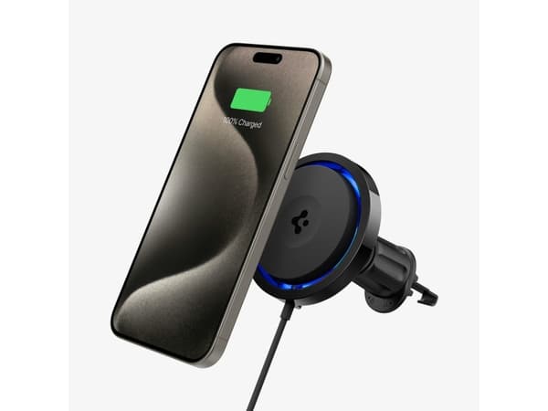 Spigen OneTap Pro 3 Cryomax MagSafe Car Wireless Charger (Airvent Hook), black