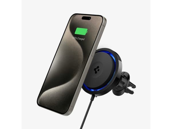 Spigen OneTap Pro 3 Cryomax MagSafe Car Wireless Charger (Air Vent), black Sort