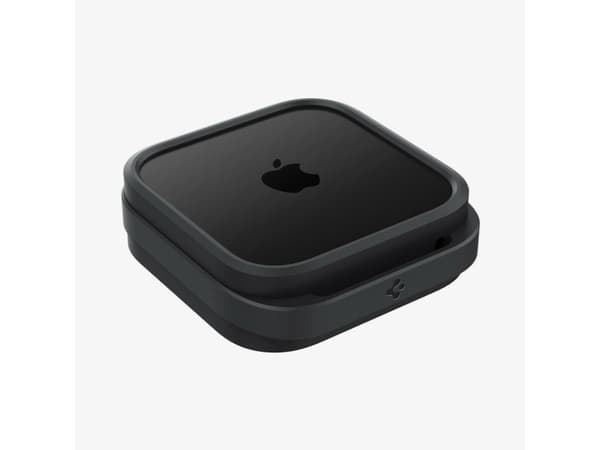 Spigen Apple TV 4K Silicone Fit Mount, Digital mediaspiller, Passiv holder, Innendørs, Sort