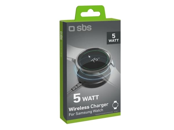 SBS TECHGSAMWATCH, Innendørs, USB, Trådløs lading, 1,2 m, Hvit