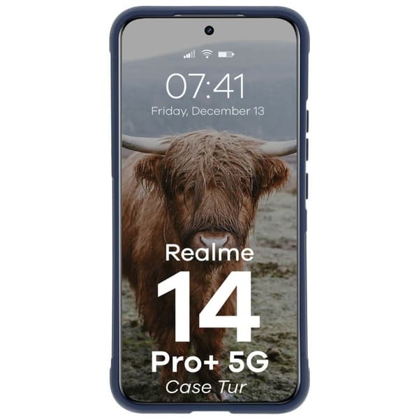 Bizon Case Tur Realme 14 Pro Plus 5G:lle, tummansininen
