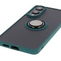 Pikkukuva 5 / 6: Bizon Case Hybrid Sormussuojakuori Galaxy S25 Edgelle, savunpunainen ja tummanvihreällä kehyksellä
