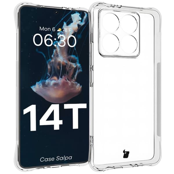 Flexibelt Bizon-skal Salpa för Xiaomi 14T, transparent