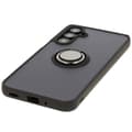 Miniatyrbillede 5 af 6: Bizon Case Hybrid Ring Fingerring-cover til Galaxy A16 4G/5G, røgfarvet med sort ramme