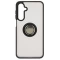 Miniatyrbillede 2 af 6: Bizon Case Hybrid Ring Fingerring-cover til Galaxy A16 4G/5G, røgfarvet med sort ramme