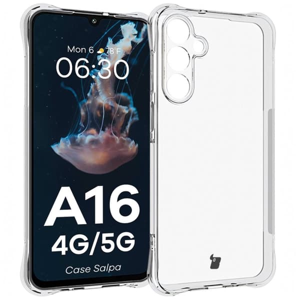 Bizon Case Salpa Fleksibelt Etui til Galaxy A16 4G/5G, Gennemsigtig