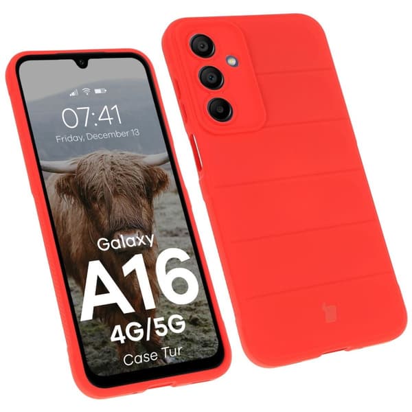 Bizon Cover Tur til Galaxy A16 4G/5G, rød