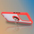 Miniatyrbillede 6 af 6: Bizon Case Hybrid Ring Fingerring Cover til Xiaomi 14T, Røgfarvet med Rød Ramme