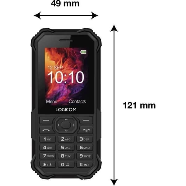 Mobiltelefon - LOGICOM - XTREM 40 - Sort