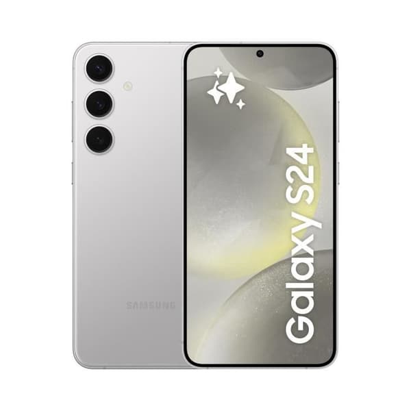 SAMSUNG Galaxy S24 Smartphone 256 GB Sølv Grå, Marmor farve