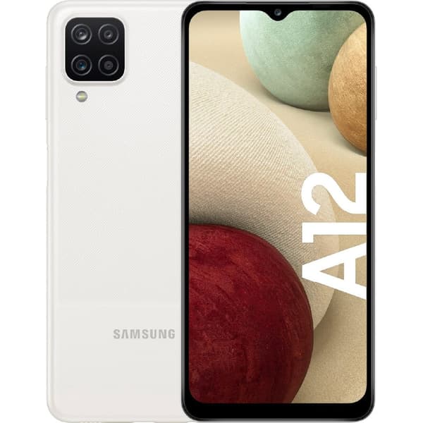 Galaxy A12 White 64 GB Klass A (refurbished) Vit